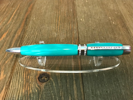 Princess Pen - Turquoise with Chrome trim