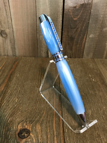 Princess Pen - Blue with Chrome trim